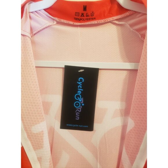 Cycle-Run Men's Short Sleeve Cycling Jersey with 3 Rear Pockets Red Size M - Picture 6 of 8